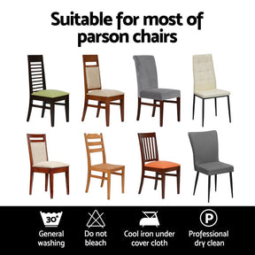 Artiss Dining Chair Covers 6x Slipcovers Spandex Stretch Banquet Party Dark Grey - SportZone.co.nz