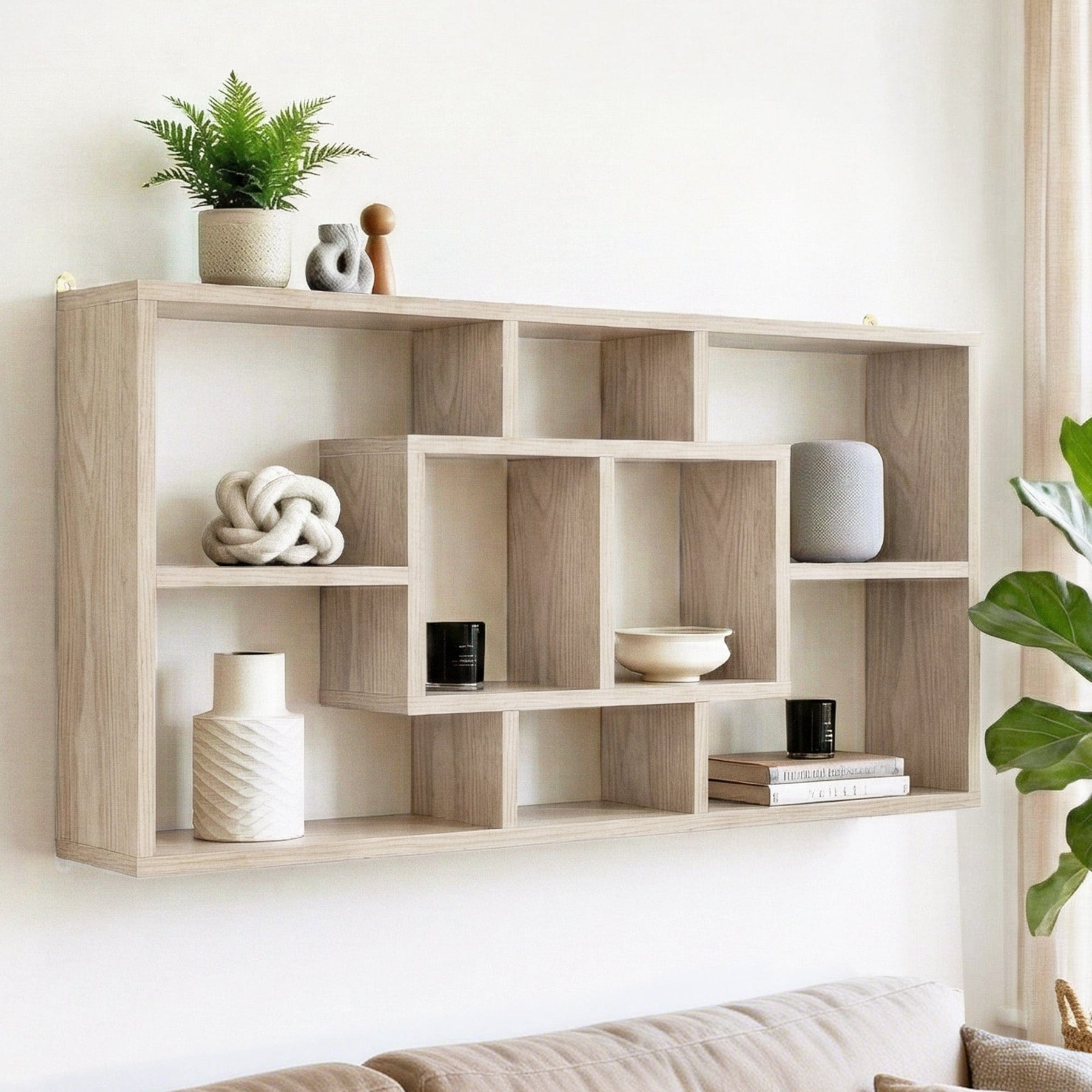 Artiss Floating Wall Shelves Bookshelf Wood - SportZone.co.nz