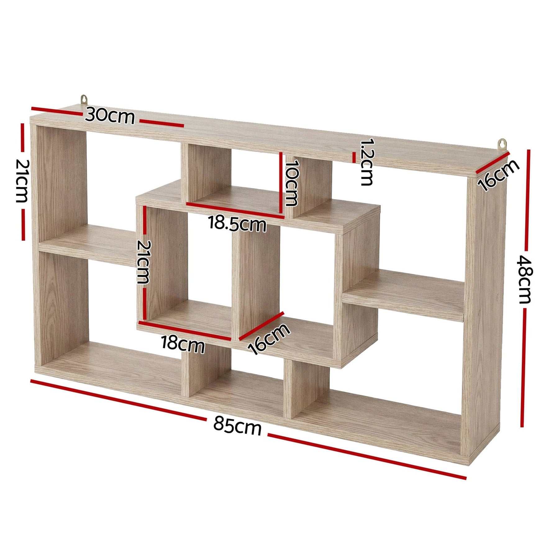 Artiss Floating Wall Shelves Bookshelf Wood - SportZone.co.nz