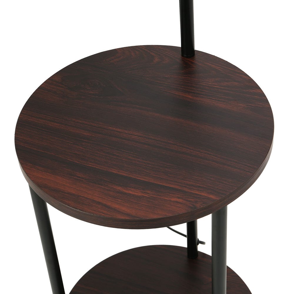 Artiss Floor Lamp 2 Tier Shelf Storage LED Light Stand Home Room Adjustable Head - SportZone.co.nz