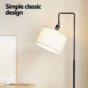 Artiss Floor Lamp 2 Tier Shelf Storage LED Light Stand Home Room Adjustable Head - SportZone.co.nz