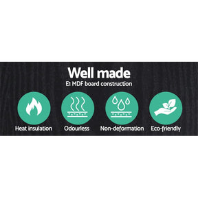 Artiss Floor Lamp 3 Tier Shelf Storage LED Light Stand Home Room Pattern Black - SportZone.co.nz