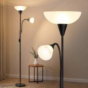 Artiss Floor Lamp Mother and Child Modern Home Living Room Office Reading Black - SportZone.co.nz
