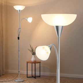 Artiss Floor Lamp Mother and Child Modern Home Living Room Office Reading Silver - SportZone.co.nz
