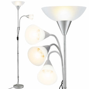 Artiss Floor Lamp Mother and Child Modern Home Living Room Office Reading Silver - SportZone.co.nz