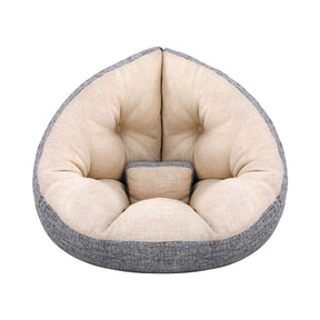 Artiss Floor Lounge Sofa Bed Chair Foldable Washable Beige - SportZone.co.nz