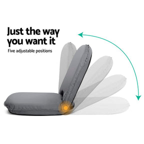 Artiss Floor Lounge Sofa Camping Chair Grey - SportZone.co.nz