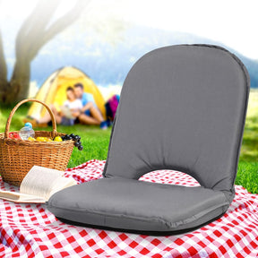 Artiss Floor Lounge Sofa Camping Chair Grey - SportZone.co.nz