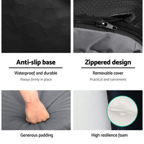 Artiss Floor Lounge Sofa Camping Chair Grey - SportZone.co.nz