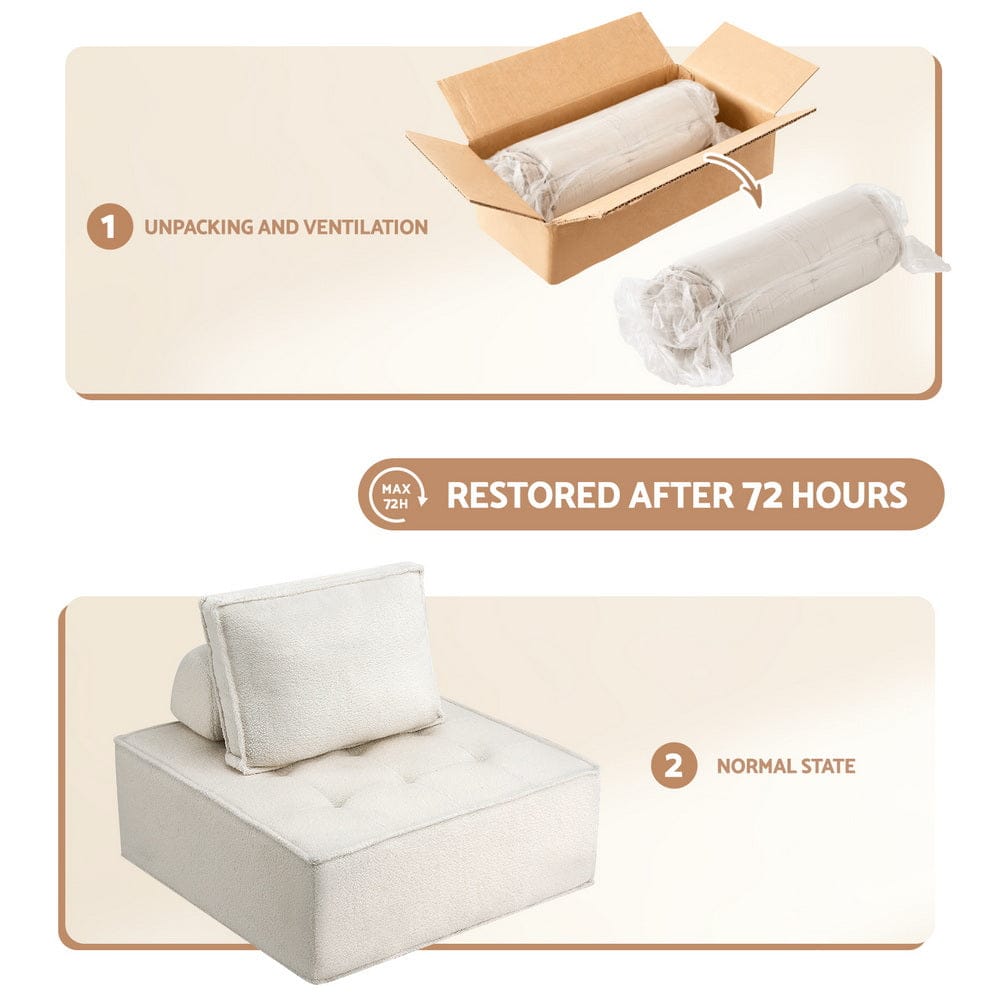 Artiss Floor Sofa Lounge Chair 6 Seater with Pillow - SportZone.co.nz