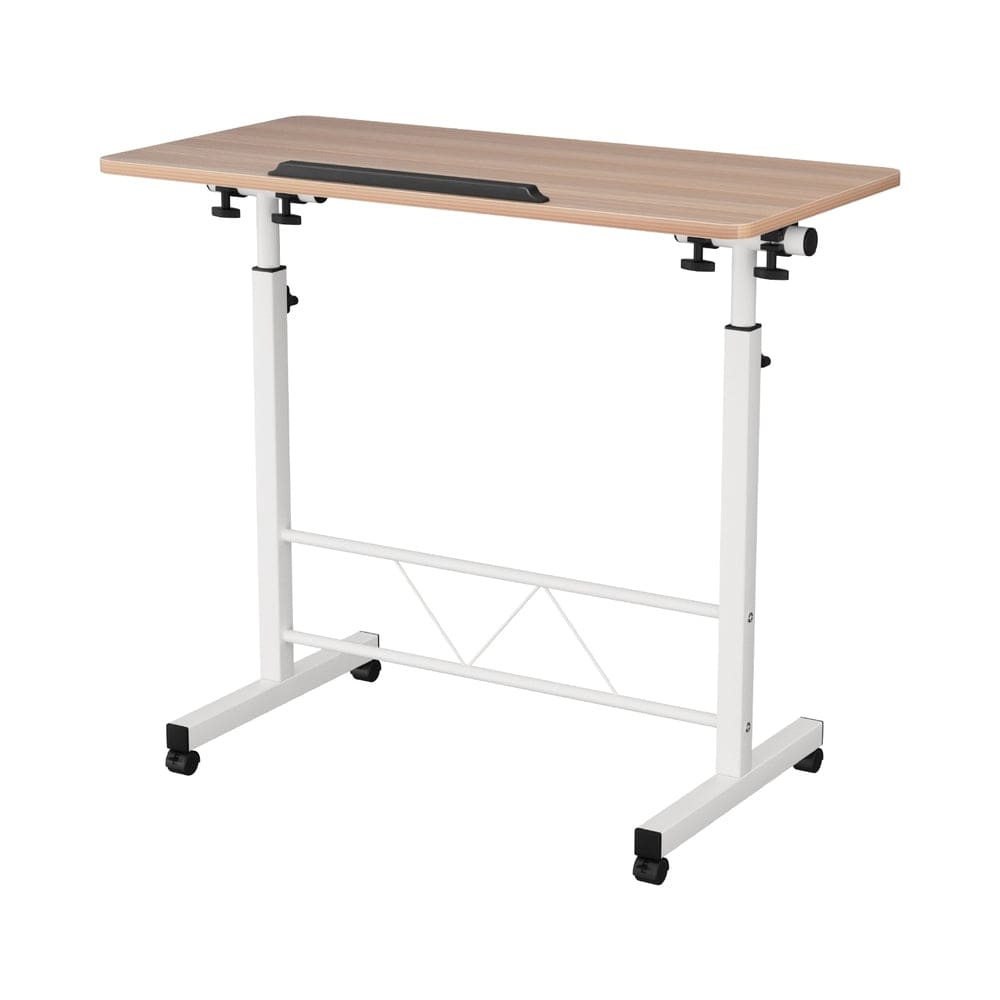 Artiss Laptop Desk Table Adjustable 80CM Light Wood - SportZone.co.nz