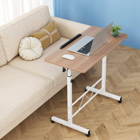 Artiss Laptop Desk Table Adjustable 80CM Light Wood - SportZone.co.nz