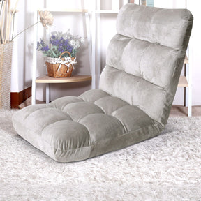 Artiss Lounge Sofa Bed Flannel Fabric Grey - SportZone.co.nz