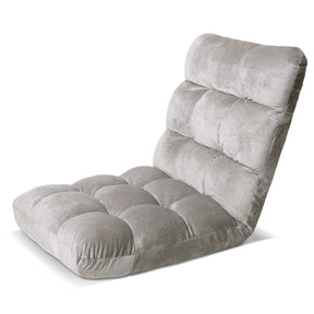Artiss Lounge Sofa Bed Flannel Fabric Grey - SportZone.co.nz