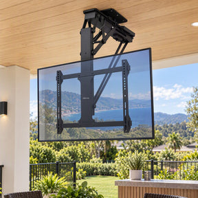 Artiss Motorised Ceiling TV Mount 32-75 Inch Flip Down Smart Remote VESA 600x400 - SportZone.co.nz