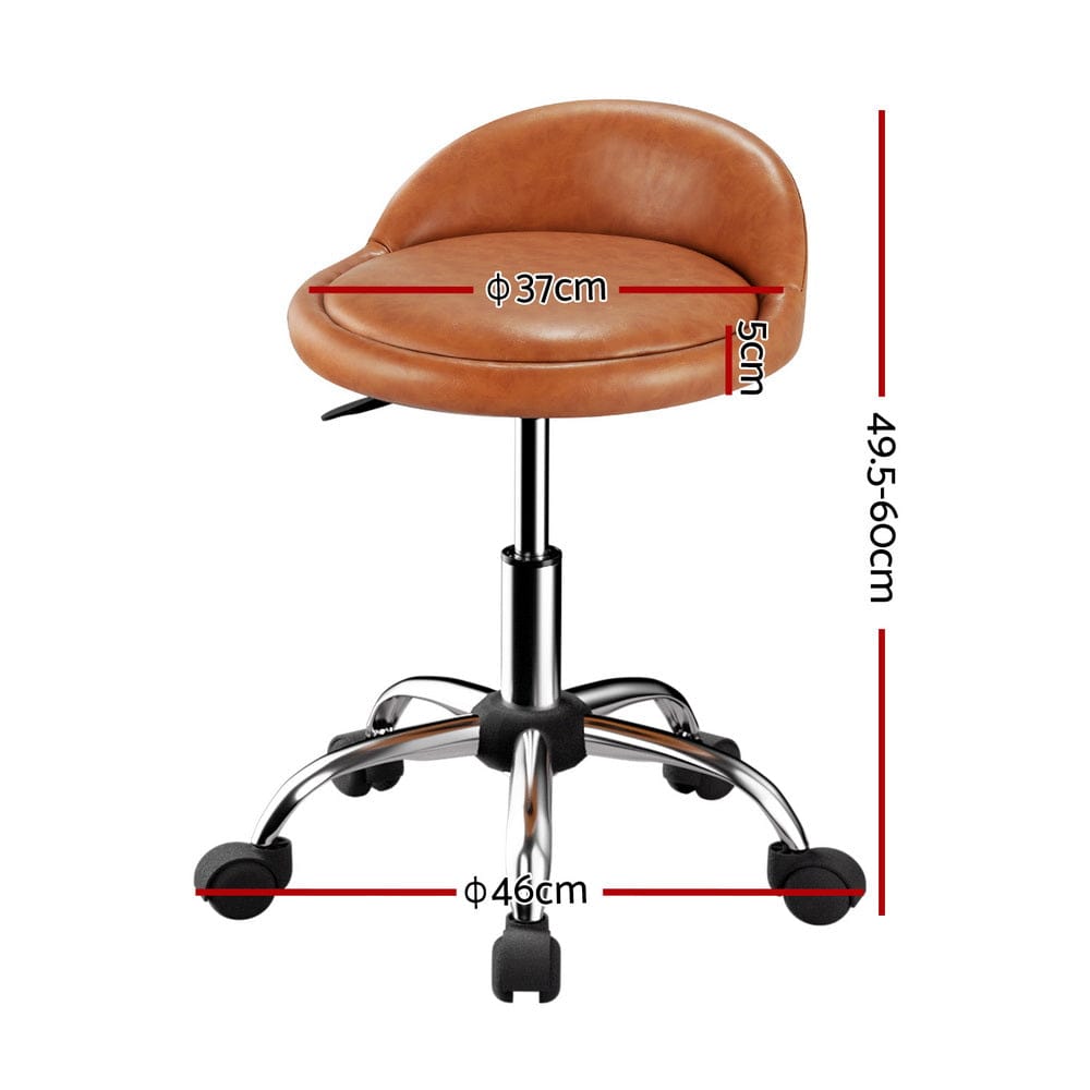 Artiss Salon Stool Swivel Chair Backrest Chairs - SportZone.co.nz