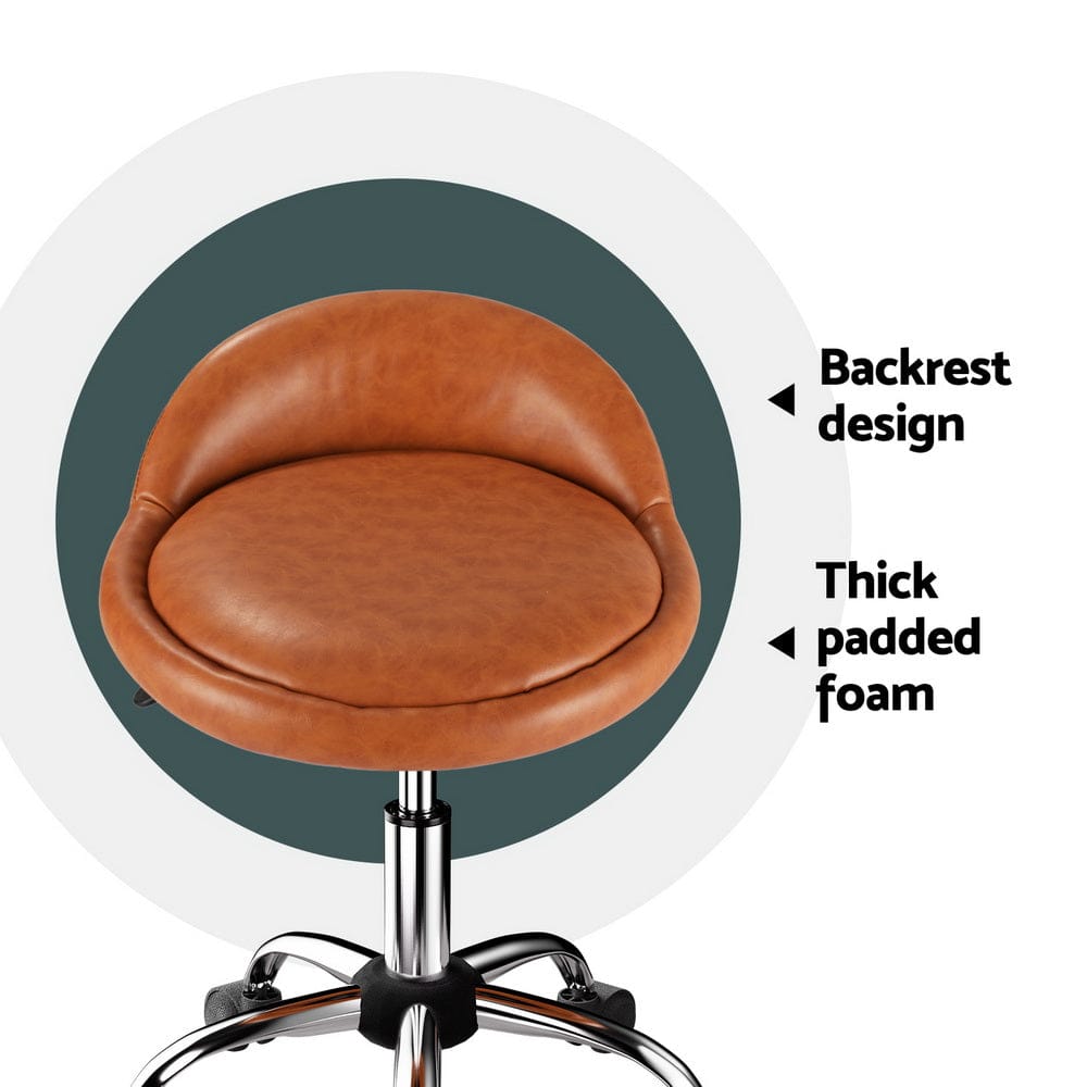 Artiss Salon Stool Swivel Chair Backrest Chairs - SportZone.co.nz