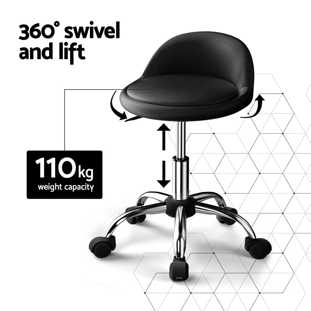 Artiss Salon Stool Swivel Chair Backrest Chairs - SportZone.co.nz