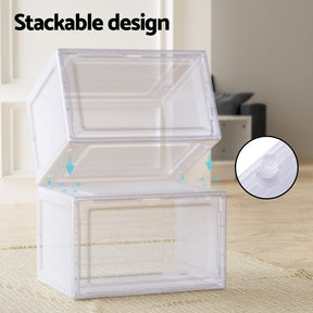 Artiss Shoe Box DIY Set of 6 Stackable Magnetic Door - SportZone.co.nz