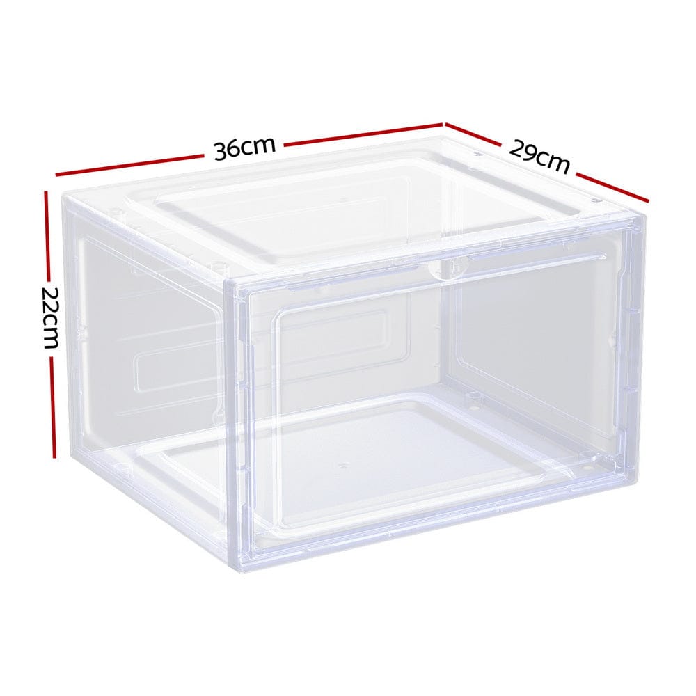 Artiss Shoe Box DIY Set of 6 Stackable Magnetic Door - SportZone.co.nz