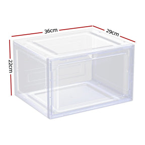 Artiss Shoe Box DIY Set of 6 Stackable Magnetic Door - SportZone.co.nz