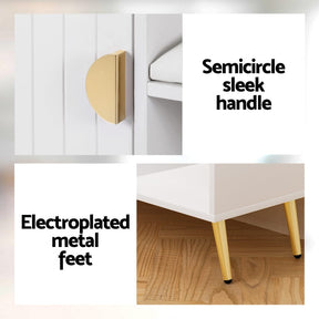 Artiss Shoe Rack Cabinet Bench 6 Pairs White - SportZone.co.nz