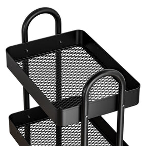 Artiss Storage Trolley Kitchen Cart 4 Tiers Black - SportZone.co.nz