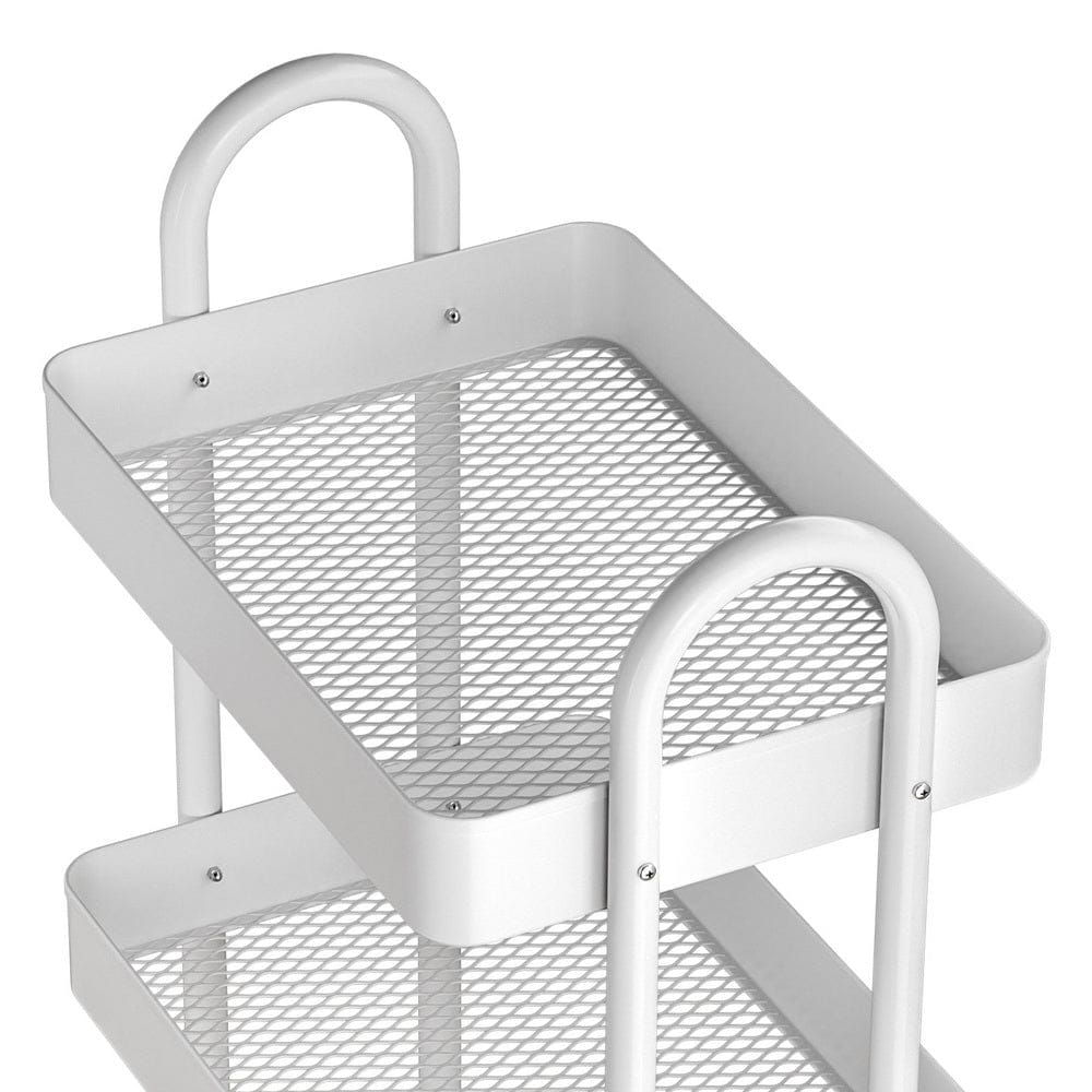 Artiss Storage Trolley Kitchen Cart 4 Tiers White - SportZone.co.nz