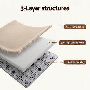 Artiss Tatami Mat Floor Mattress 3cm Thick Futon Mattresses Mellow Mat Rugs Living Room Beige - SportZone.co.nz