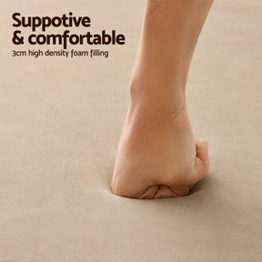 Artiss Tatami Mat Floor Mattress 3cm Thick Futon Mattresses Mellow Mat Rugs Living Room Beige - SportZone.co.nz