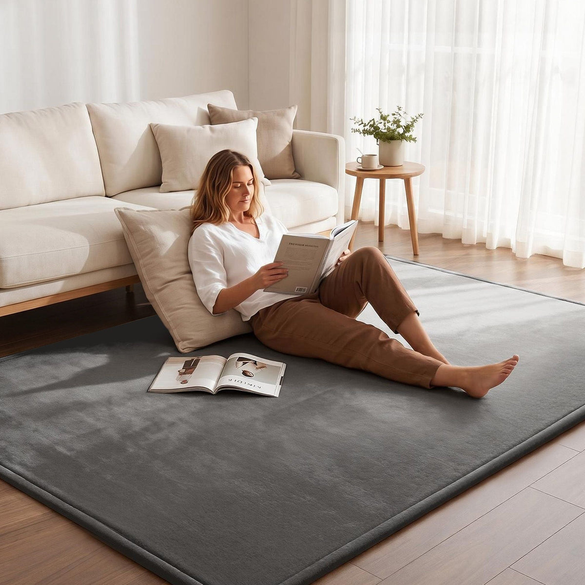Artiss Tatami Mat Floor Mattress 3cm Thick Futon Mattresses Mellow Mat Rugs Living Room Grey - SportZone.co.nz