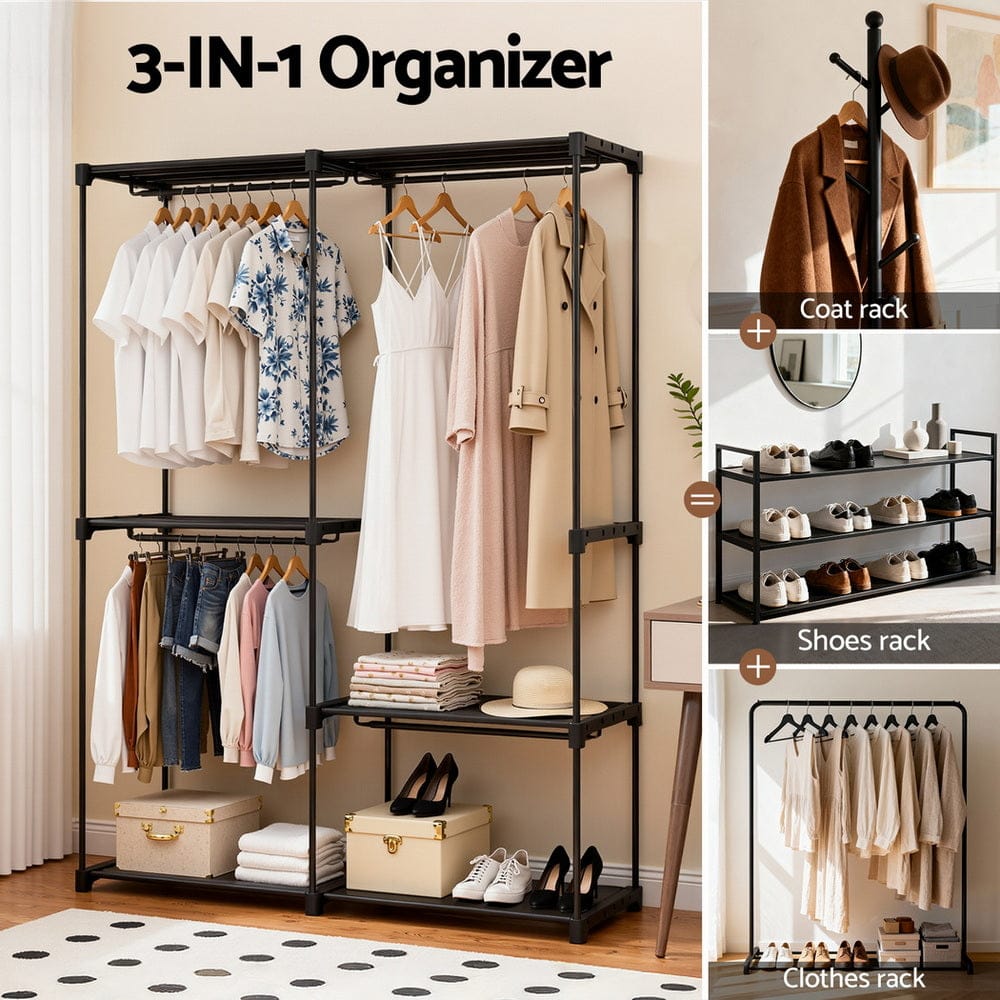 Artiss Wardrobe Clothes Rack Closet 181cm - SportZone.co.nz