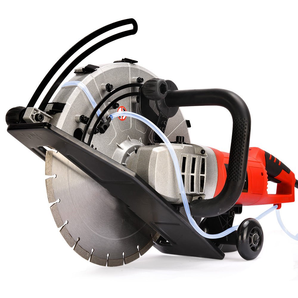 BAUMR-AG 3500W 350mm/14" Electric Concrete Demolition Cut-Off Saw, Wet and Dry Cutting, Diamond Blade, Vacuum Port, 15A Plug - SportZone.co.nz