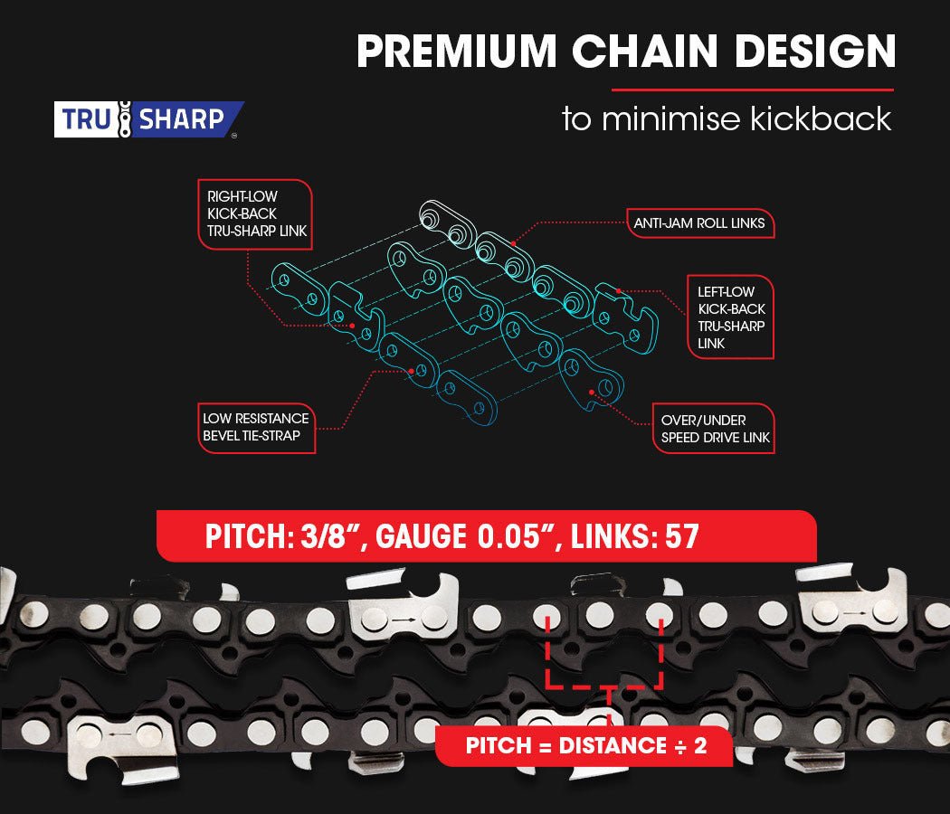 Baumr-AG 38CC Petrol Commercial Chainsaw 16 Bar E-Start 3.2 HP Chain Saw - SportZone.co.nz