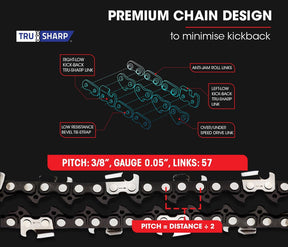 Baumr-AG 38CC Petrol Commercial Chainsaw 16 Bar E-Start 3.2 HP Chain Saw - SportZone.co.nz