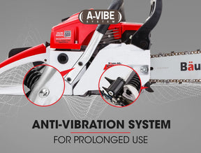 Baumr-AG 52CC Petrol Commercial Chainsaw 20 Bar E-Start Chain Saw - SportZone.co.nz
