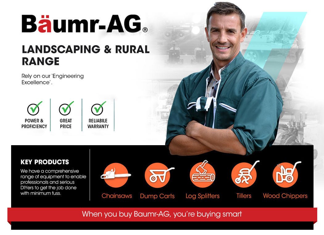 Baumr-AG 62CC Petrol Commercial Chainsaw 20 Bar E-Start Pruning Chain Saw - SportZone.co.nz