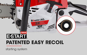 Baumr-AG 62CC Petrol Commercial Chainsaw 20 Bar E-Start Pruning Chain Saw - SportZone.co.nz