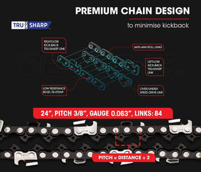 BAUMR-AG 72cc Petrol Chainsaw 24" Bar E-Start Top Handle Saw - SportZone.co.nz