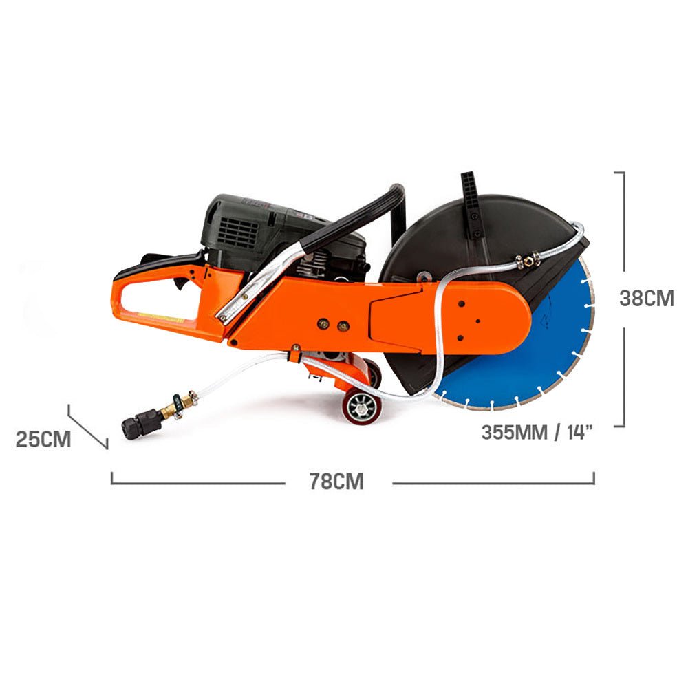 Baumr-AG 75cc Concrete Cut Off Demolition Saw Wet Demo Road Cutter Brick - SportZone.co.nz