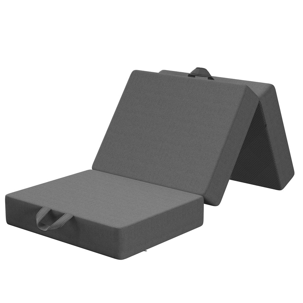 BedStory Folding Mattress Small King Single Trifold Mattress Firm Support Foam Washable Cover 15cm - SportZone.co.nz