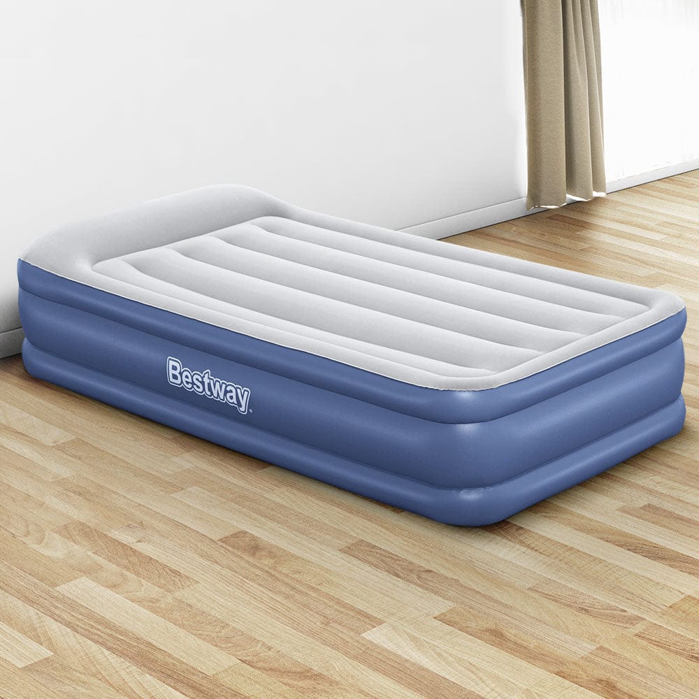 Bestway Air Mattress Inflatable Bed 46cm Airbed Single Blue - SportZone.co.nz