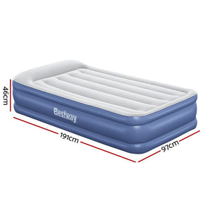 Bestway Air Mattress Inflatable Bed 46cm Airbed Single Blue - SportZone.co.nz