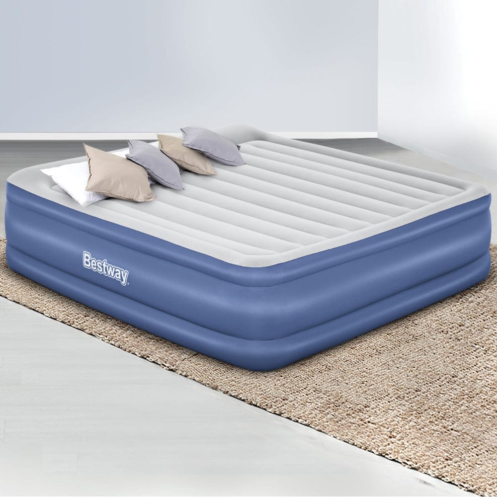 Bestway Air Mattress King Inflatable Bed 56cm Airbed Blue - SportZone.co.nz