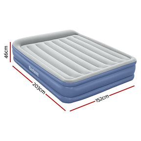 Bestway Air Mattress Queen Inflatable Bed 46cm Airbed Blue - SportZone.co.nz