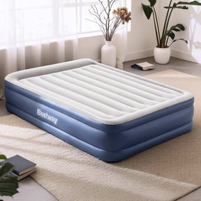 Bestway Air Mattress Queen Inflatable Bed 46cm Airbed Blue - SportZone.co.nz