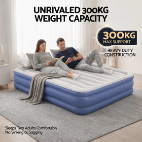 Bestway Air Mattress Queen Inflatable Bed 46cm Airbed Blue - SportZone.co.nz