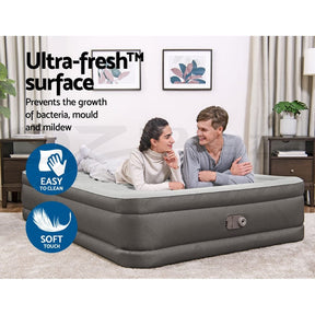 Bestway Air Mattress Queen Inflatable Bed 46cm Airbed Grey - SportZone.co.nz
