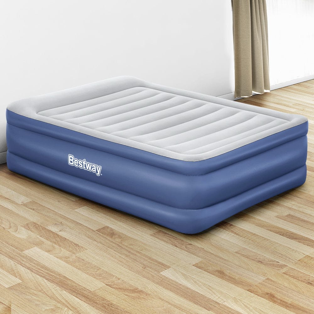 Bestway Air Mattress Queen Inflatable Bed 61cm Airbed Blue - SportZone.co.nz