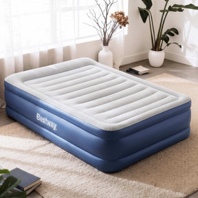 Bestway Air Mattress Queen Inflatable Bed 61cm Airbed Blue - SportZone.co.nz